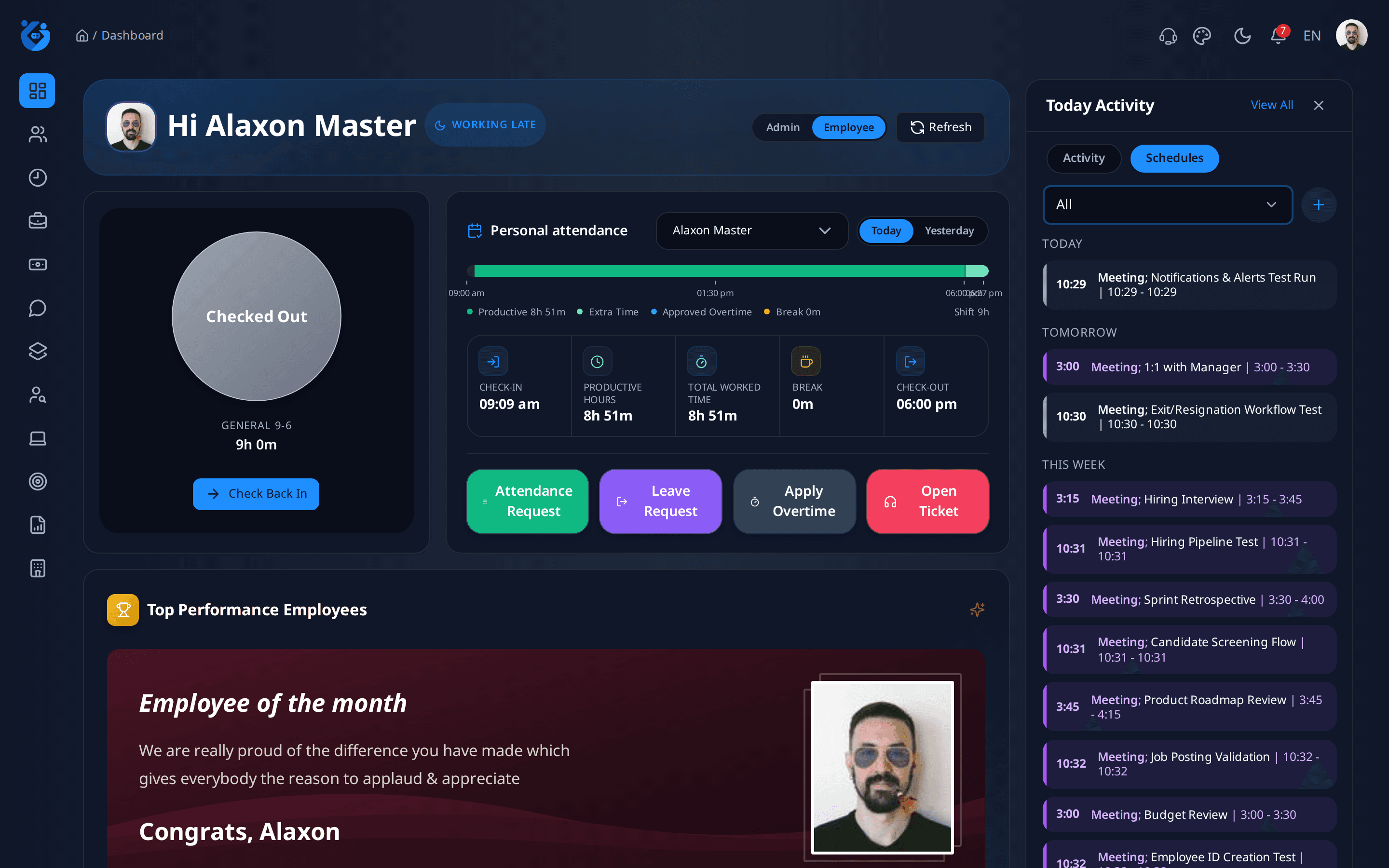 Zaffre Axon dashboard