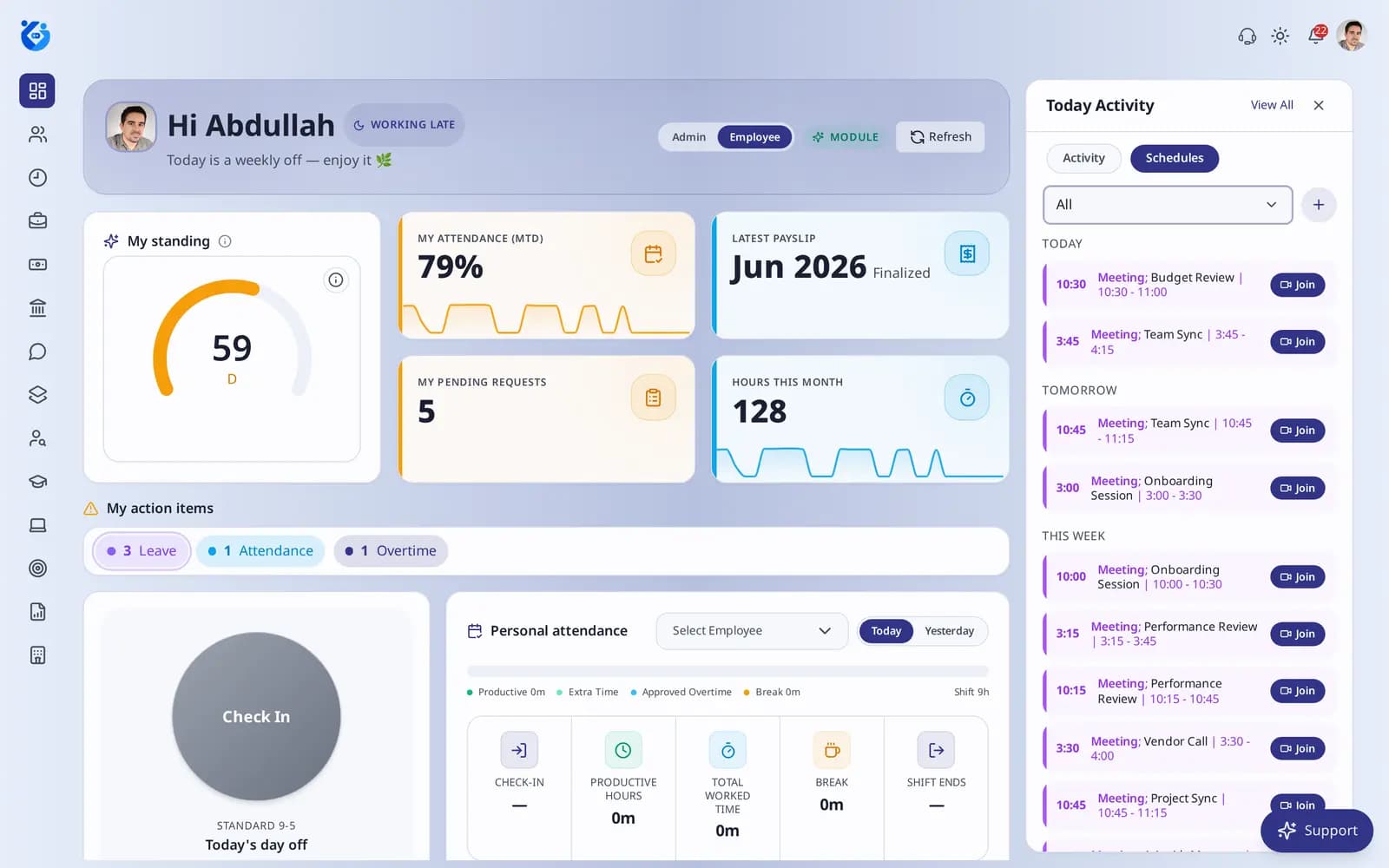 Zaffre Axon dashboard